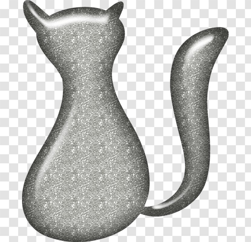 Cat Pet Silhouette - Black And White - Fluorescent Grey Back Transparent PNG