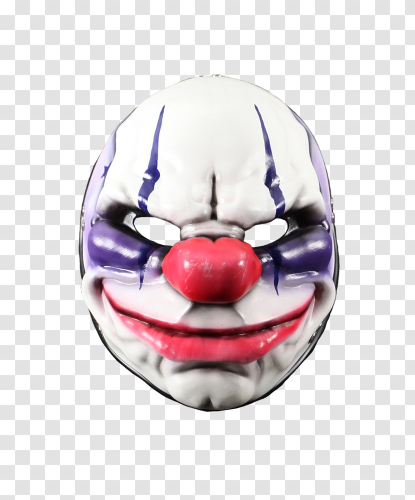 Payday 2 Payday: The Heist Mask Overkill Software Video Game - Smile - Clown Transparent PNG