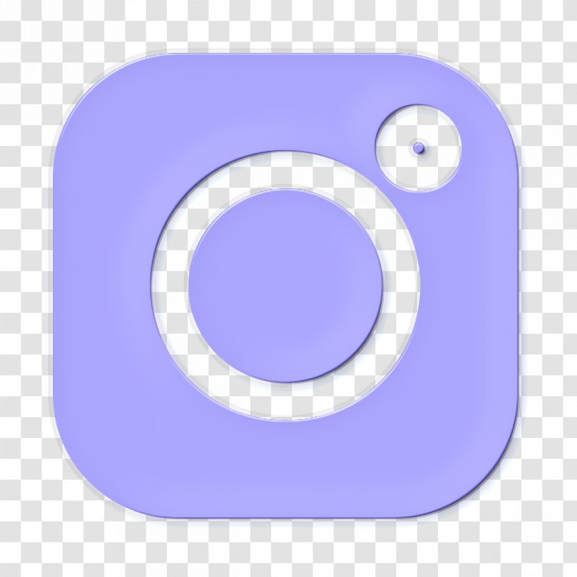 Social Network Icon Instagram - Electric Blue - Symbol Transparent PNG