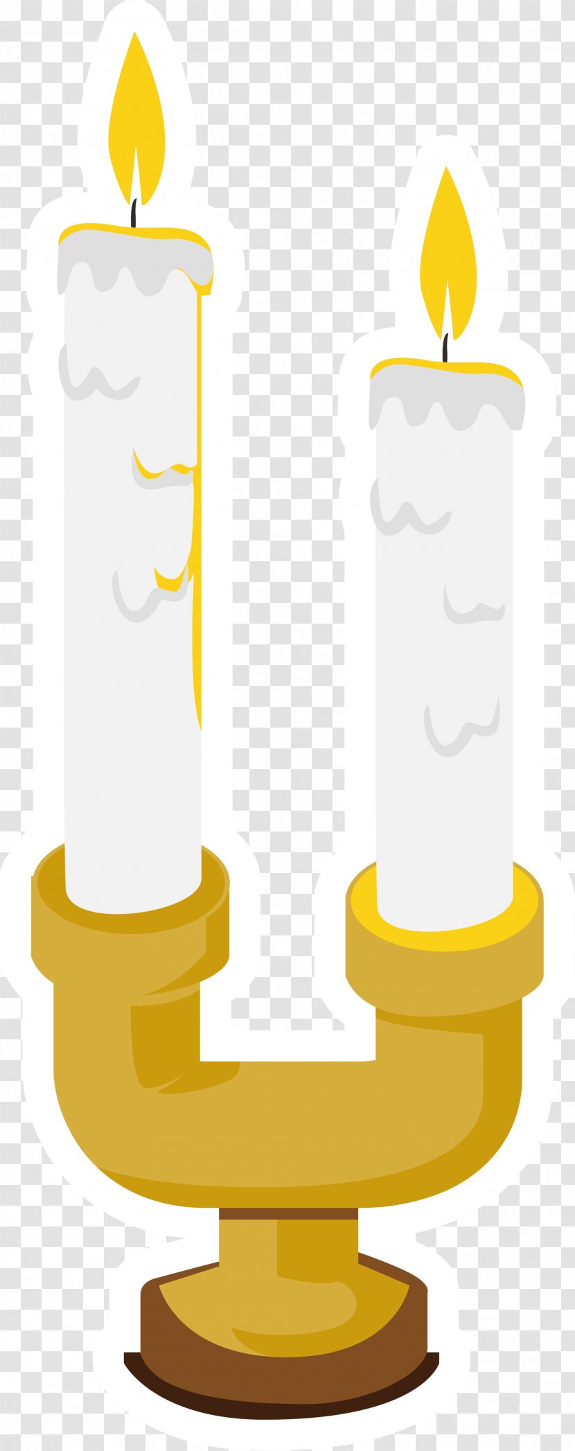 Yellow Drawing Clip Art - Household Goods - Cartoon Candle Transparent PNG