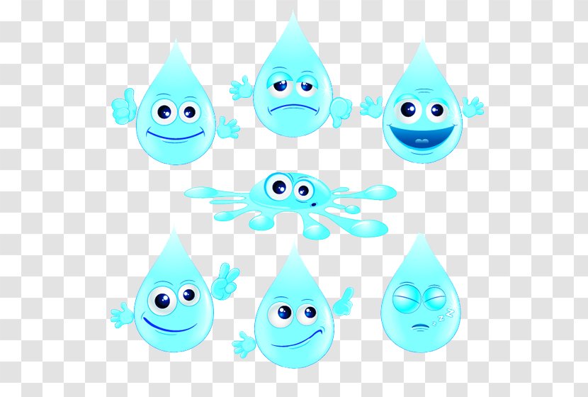 Cuteness Smiley Clip Art - Emoticon - More Than A Collection Of Water Droplets Expression Transparent PNG