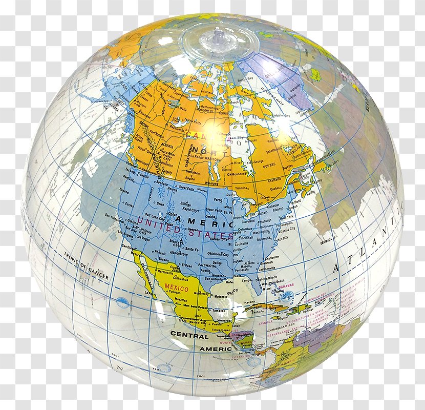 Globe World Earth Beach Ball Map - Google Transparent PNG