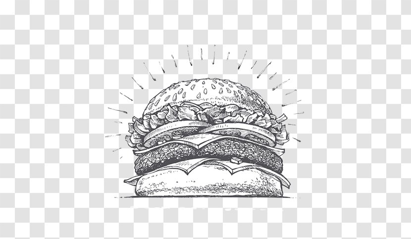 Hamburger American Cuisine Beer Cheeseburger Patty - Visual Arts Transparent PNG