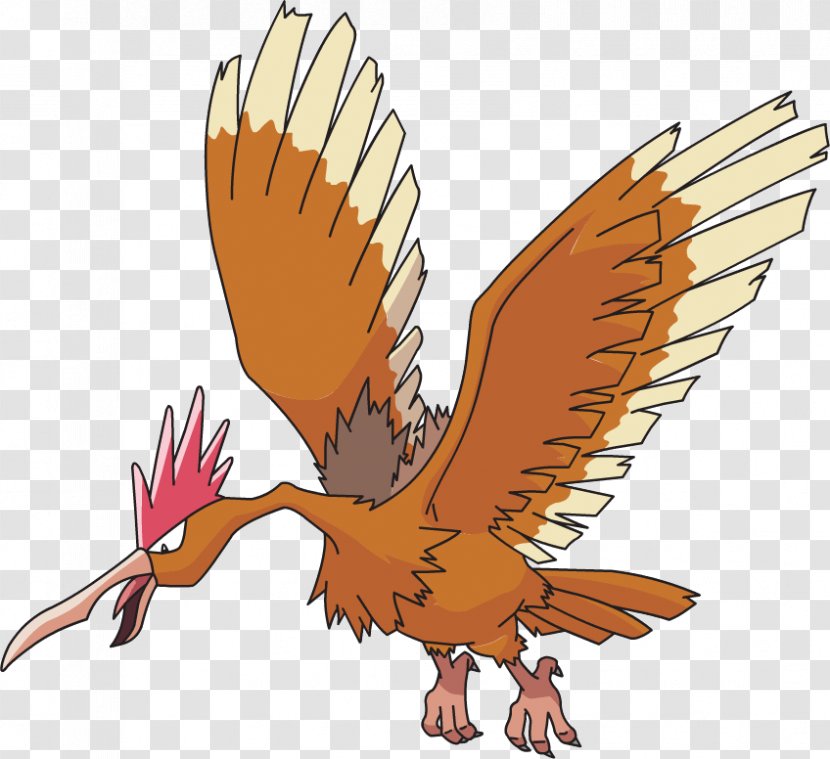 Pokémon Red And Blue Fearow Pidgeot Vrste - Wildlife - Tail Transparent PNG
