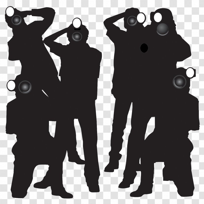 Hollywood Sign Party Paparazzi Wall - Silhouette - Transparent Images Transparent PNG