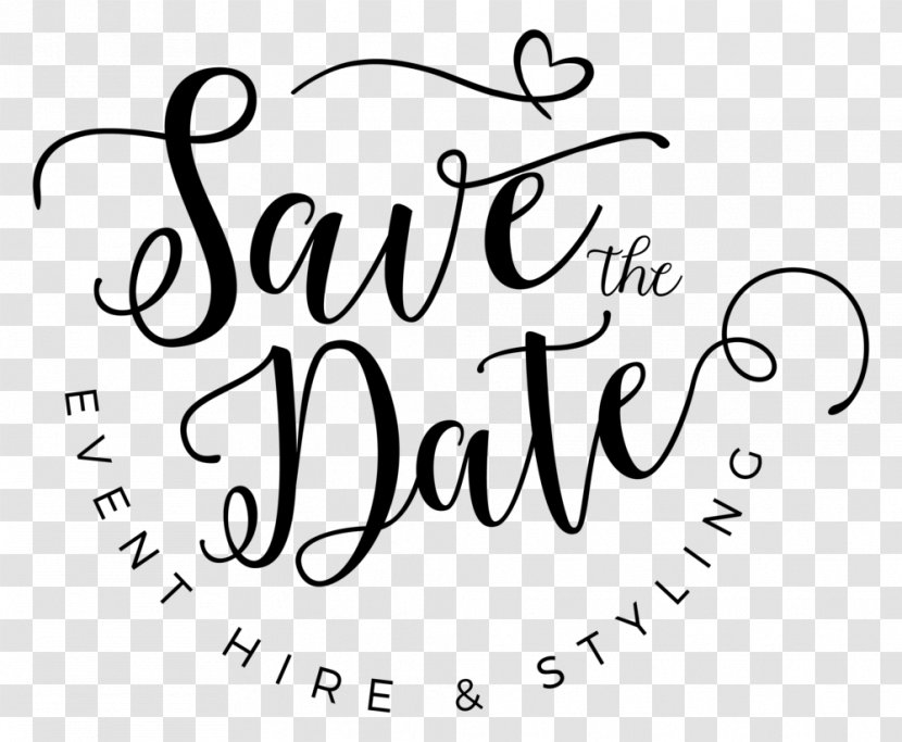 Save The Date Wedding Invitation - Heart Transparent PNG