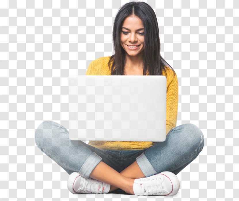 BioNews Services, LLC Website Development Web Design Image Photograph - Sitting - Student With Laptop Transparent PNG
