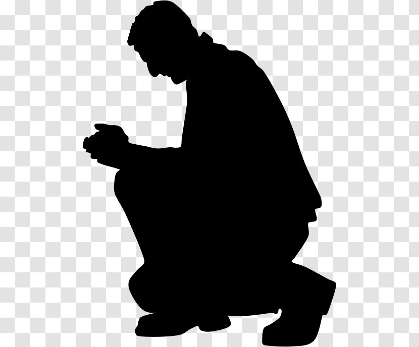 Prayer Silhouette Religion - Kneeling - Pray Transparent PNG