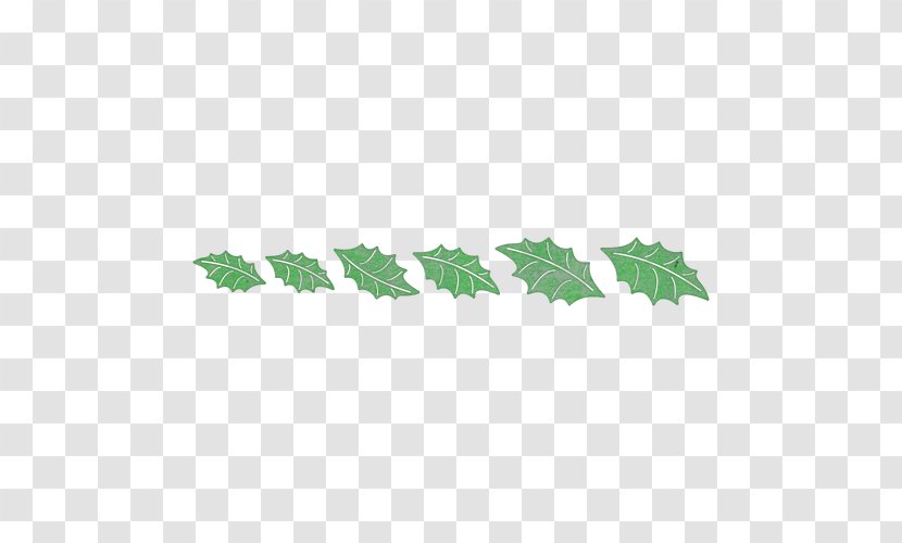 Green Branching Font - Holly Leaf Transparent PNG