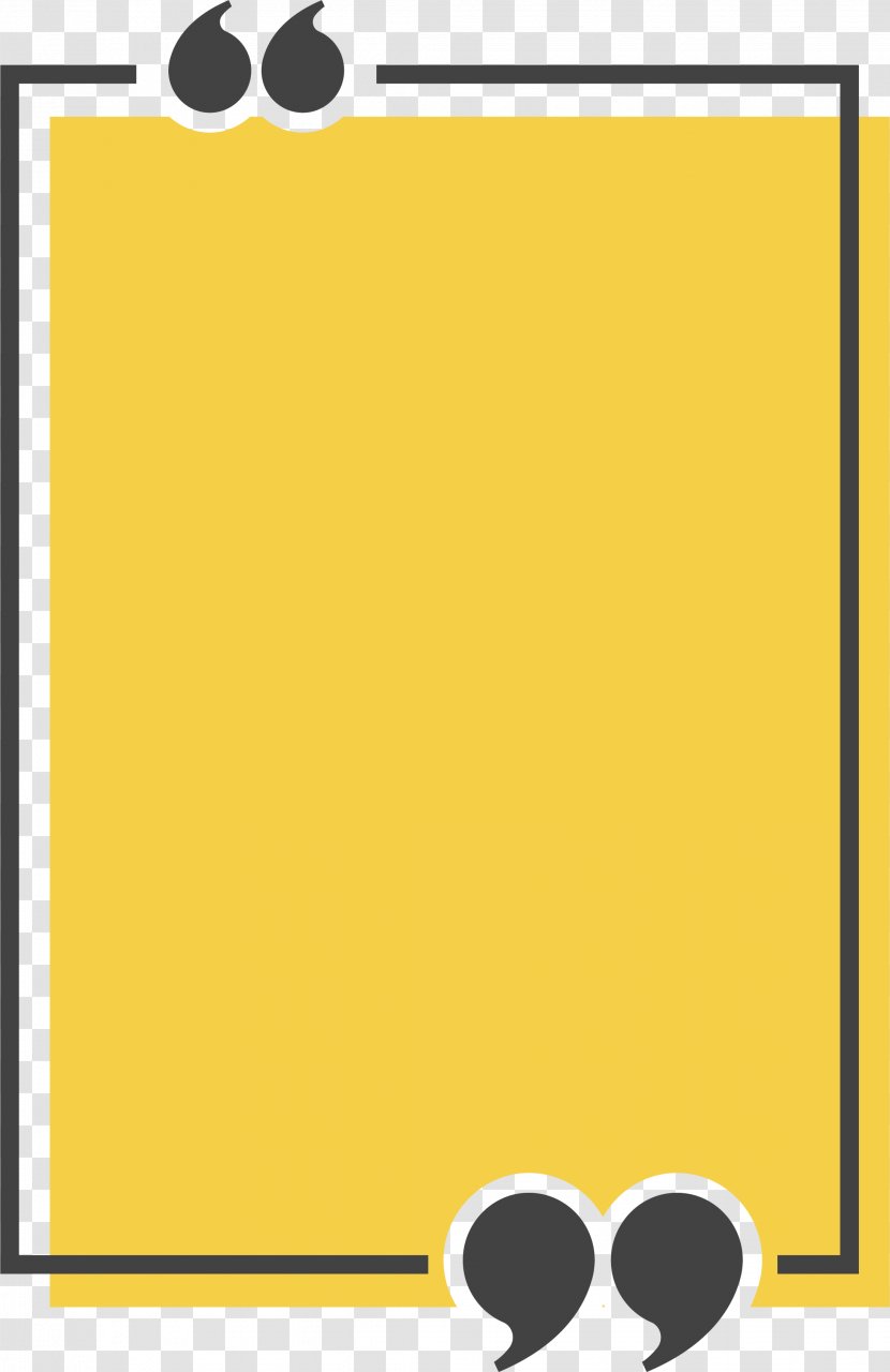 Congee Text Box Quotation Icon - Area - Yellow Rectangle Title Transparent PNG