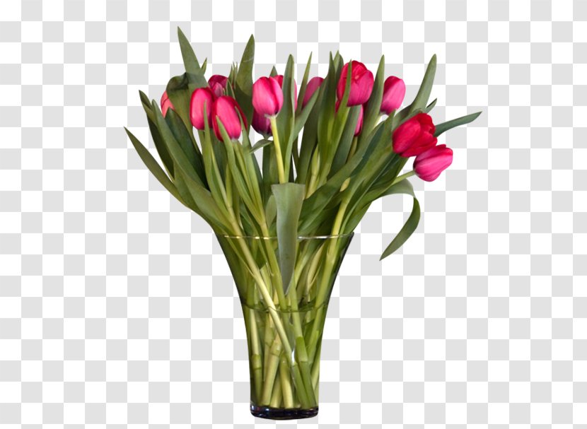 Tulip Vase Cut Flowers Floral Design - Blomsterbutikk Transparent PNG