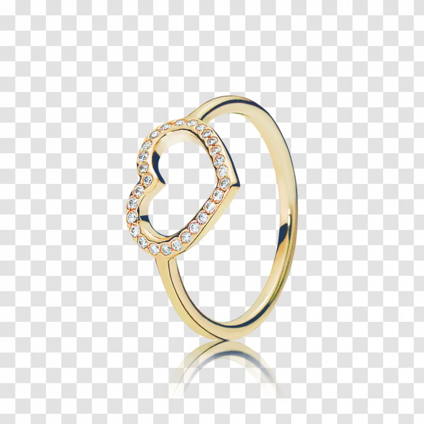 Pandora Eternity Ring Cubic Zirconia Gold - Fashion Accessory Transparent PNG