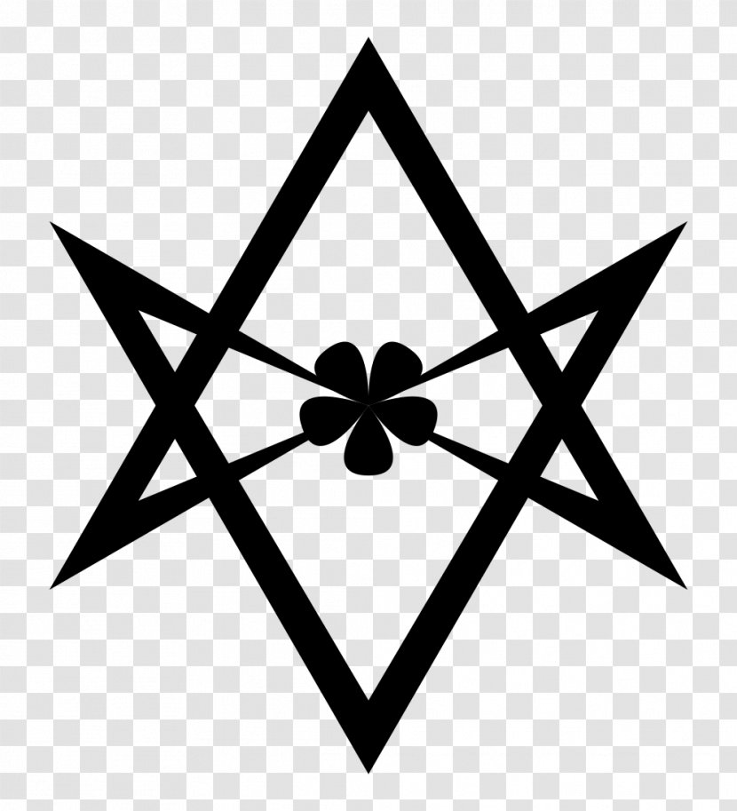Unicursal Hexagram Thelema Symbol Religion - Monochrome Transparent PNG