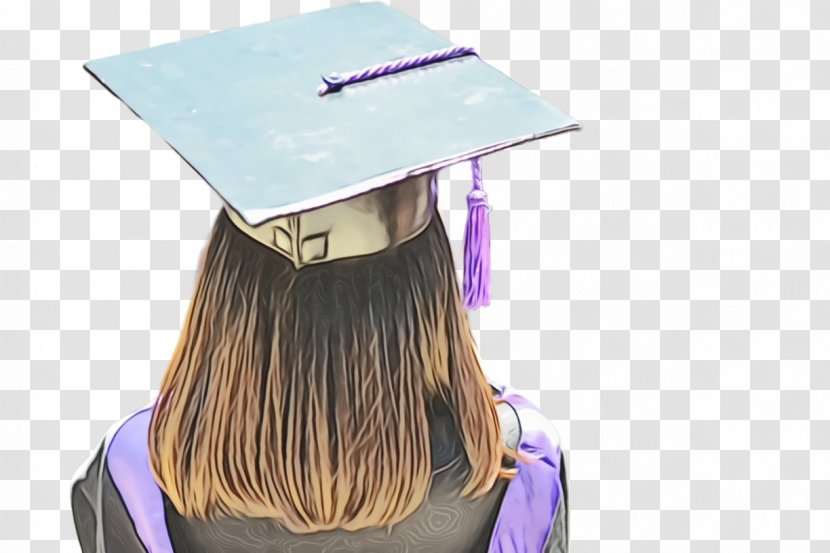 Square Academic Cap Purple - Graduation - Hair Coloring Transparent PNG