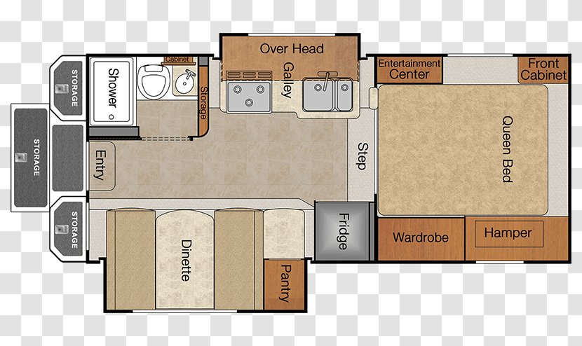 Pickup Truck Floor Plan Camper Campervans - Bumper - Hanging Island Transparent PNG