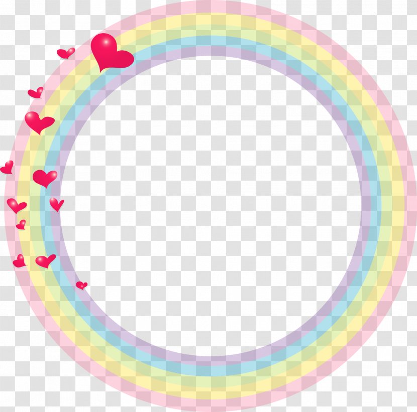 Circle Rainbow Color - Red - Ring Text Decoration Transparent PNG