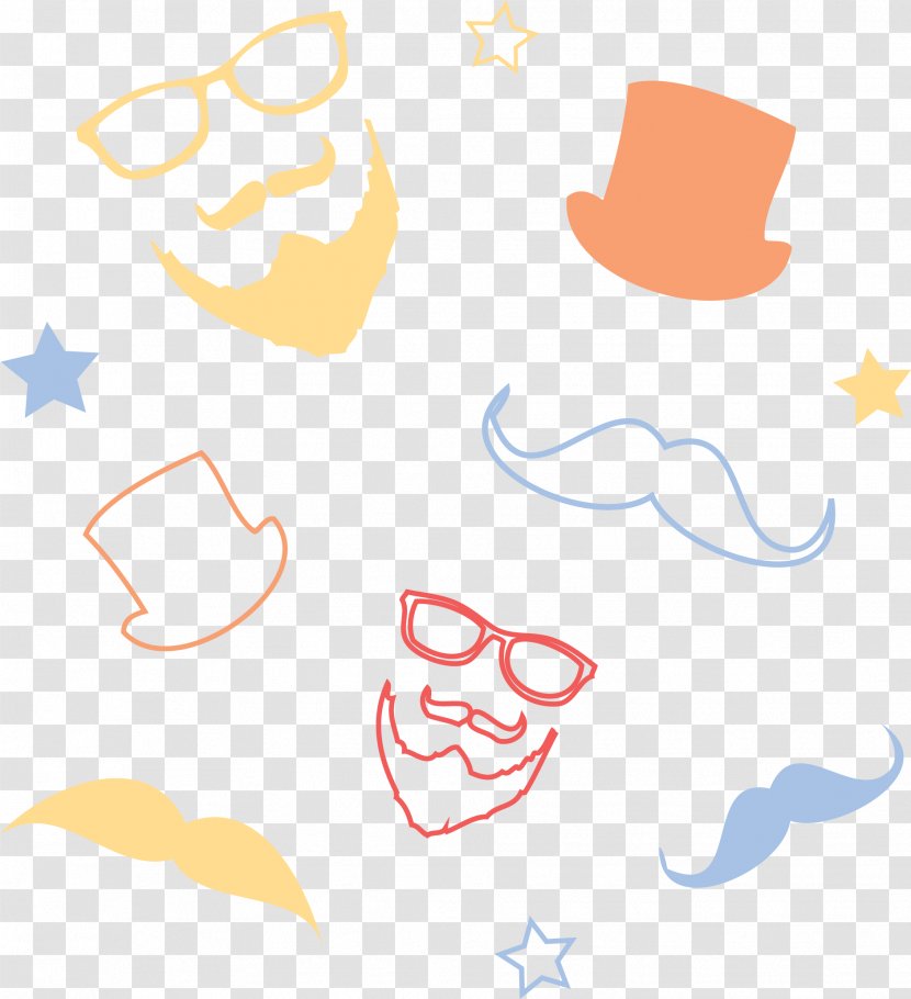 Hat Clip Art - Nose - Floating Beard Glasses Transparent PNG