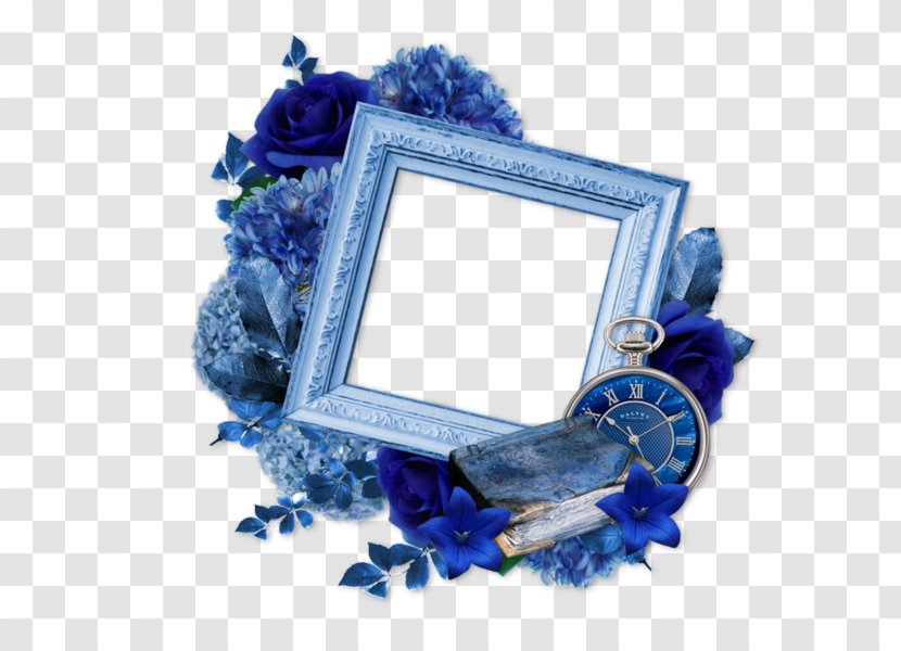 Picture Frame - Flower - Blue Rose Transparent PNG