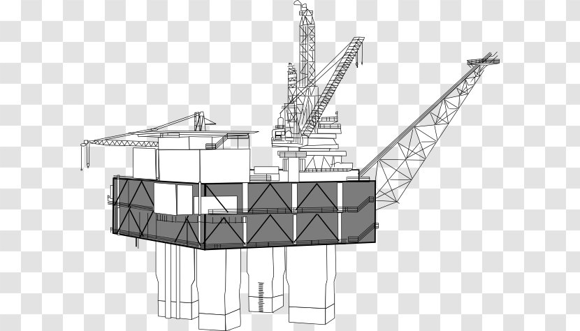 Oil Platform Drilling Rig Well Derrick Clip Art - Naval Architecture - Cliparts Transparent PNG