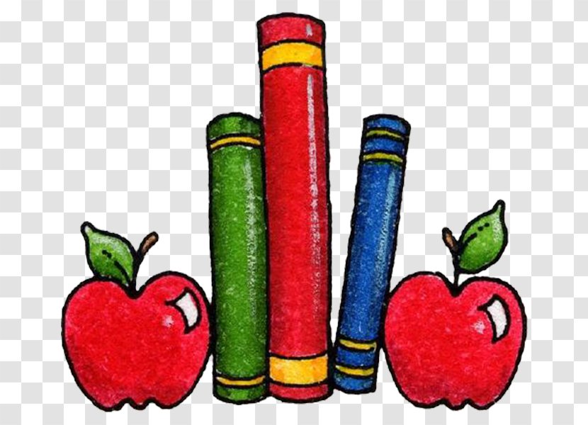 Student Book School Teacher Reading - Primary Education - Painted Apple And Books Transparent PNG