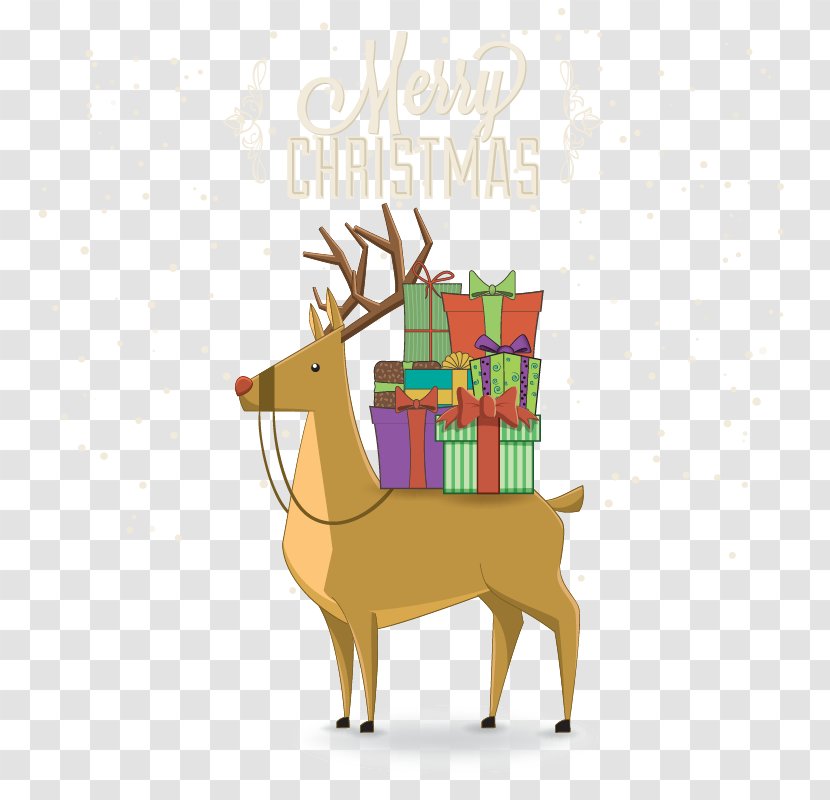 Reindeer Euclidean Vector Christmas Elk - Ornament - Elements Transparent PNG