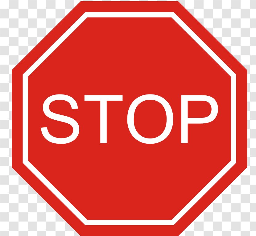 The Big Red Stop Sign Traffic - Text Transparent PNG