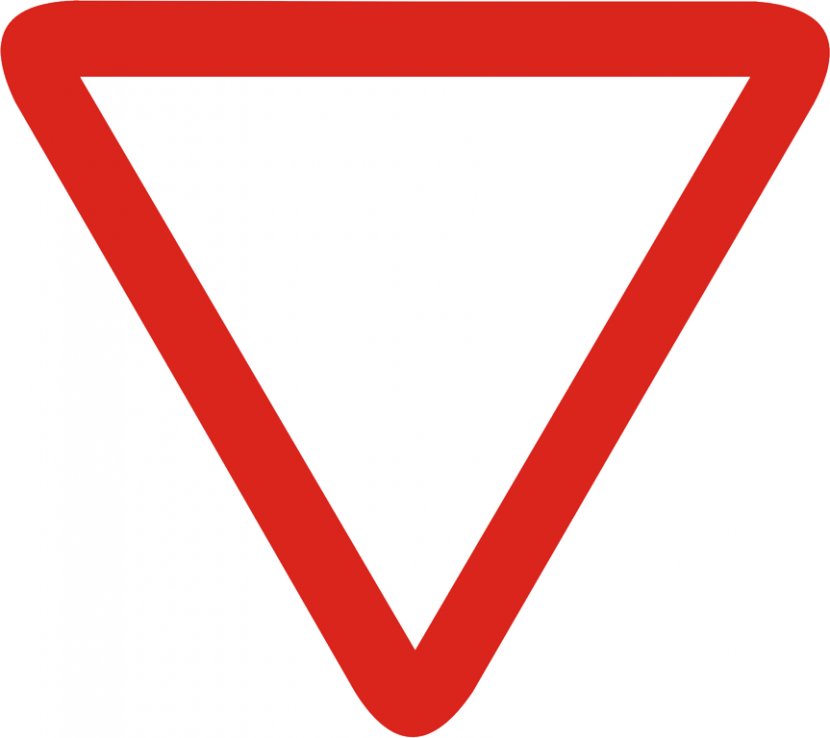 Yield Sign Traffic Stop Road Warning Transparent PNG