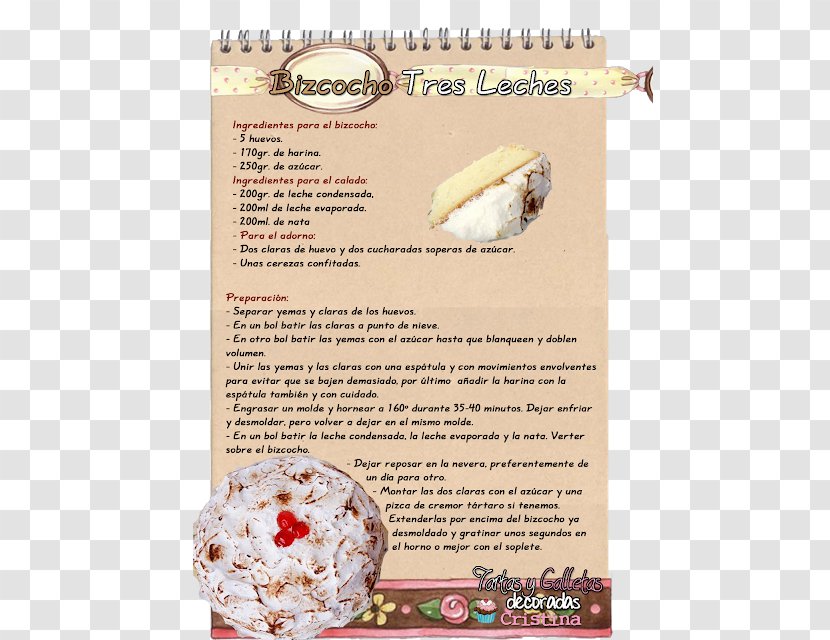 Frozen Dessert Recipe Baking Snack - Food - Tres Leches Transparent PNG