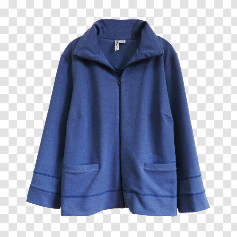 Polar Fleece Cobalt Blue Coat - Hand-painted Clothing Transparent PNG