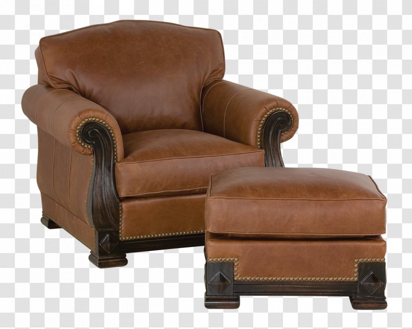 Club Chair Couch Furniture Recliner - Classic Leather Inc - Ottoman Transparent PNG