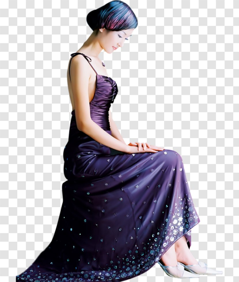 Woman Evening Gown Jingzhou - Flower Transparent PNG