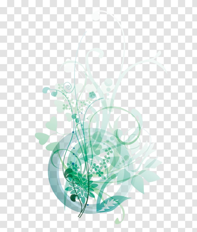 Flora Green Pattern - Stock Photography - Floral Vine Vector Transparent PNG
