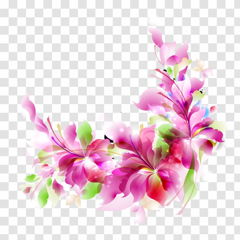 Hand-painted Flowers Download - Royalty Free - Stock Footage Transparent PNG