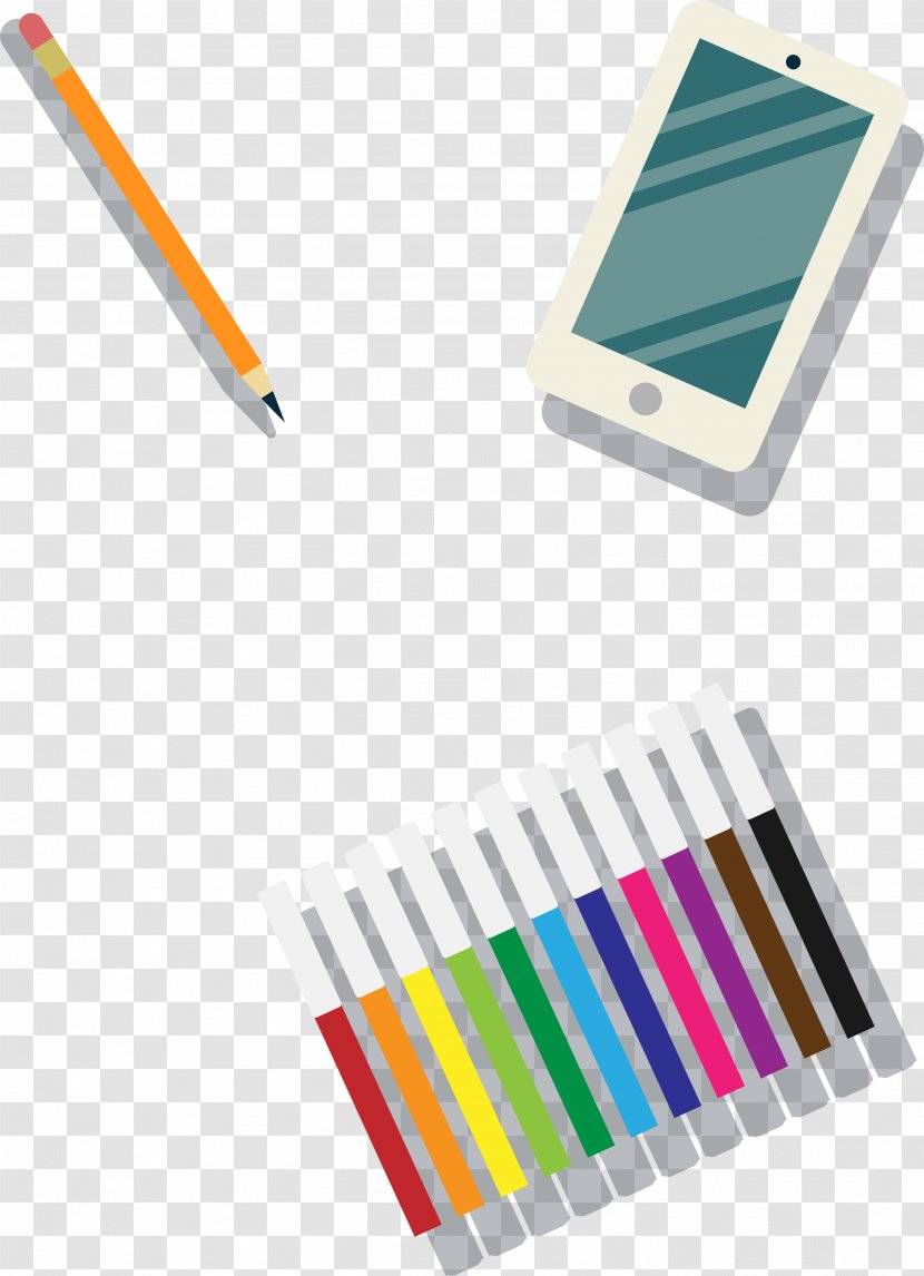 Flat Design - Stationery - Office Tools Transparent PNG