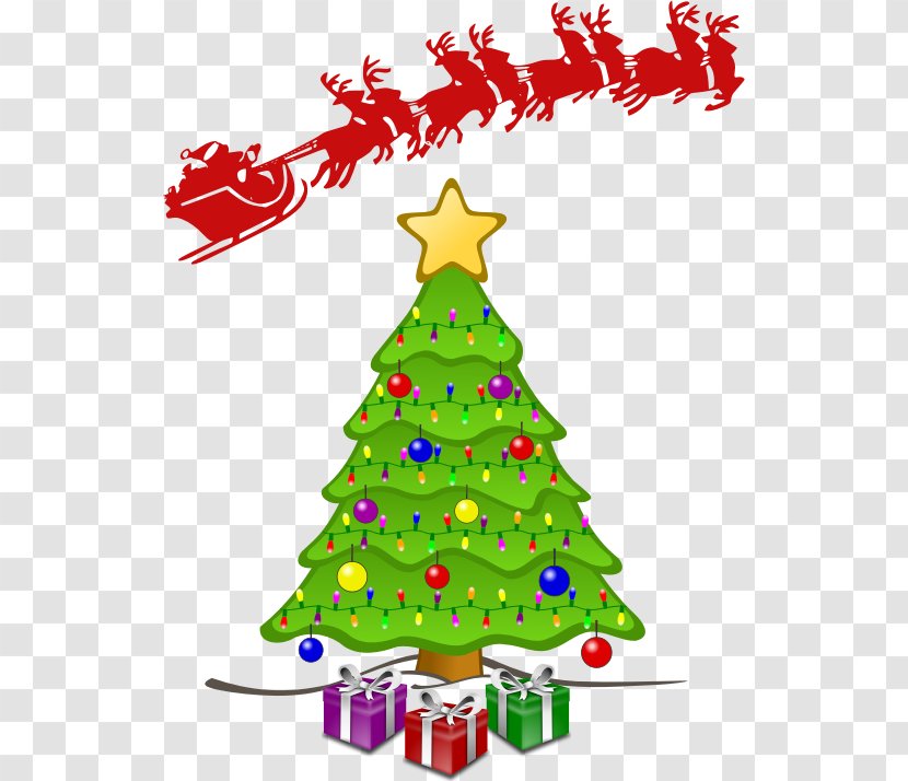Christmas Tree Animation Ornament Clip Art - Pine Family - Time Transparent PNG