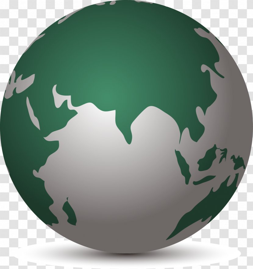 Earth Green - Globe - Vector Hand Painted Transparent PNG