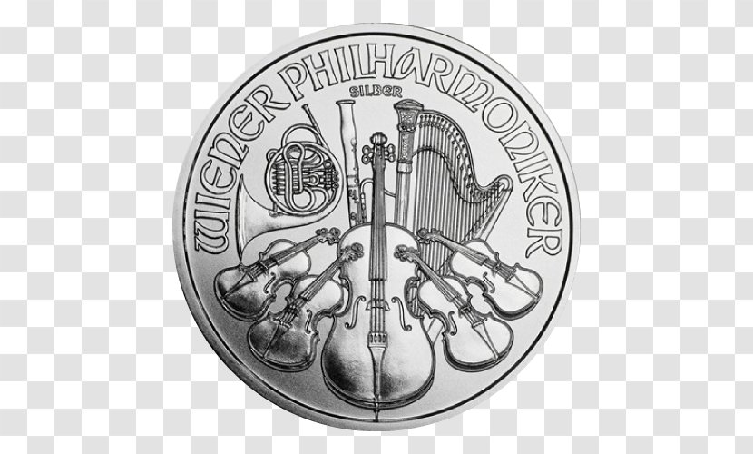 Austrian Silver Vienna Philharmonic Bullion Coin Transparent PNG