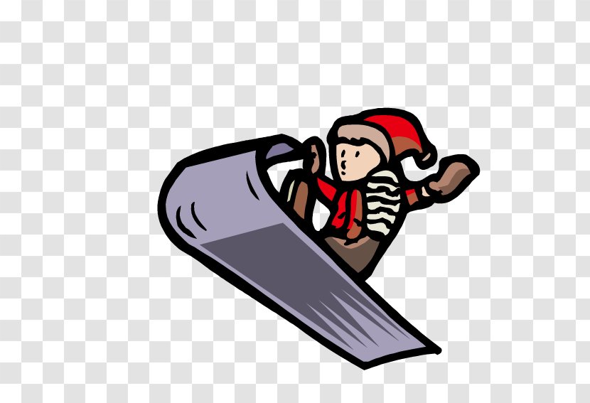 Toboggan Skiing Pulk Clip Art - Winter Transparent PNG