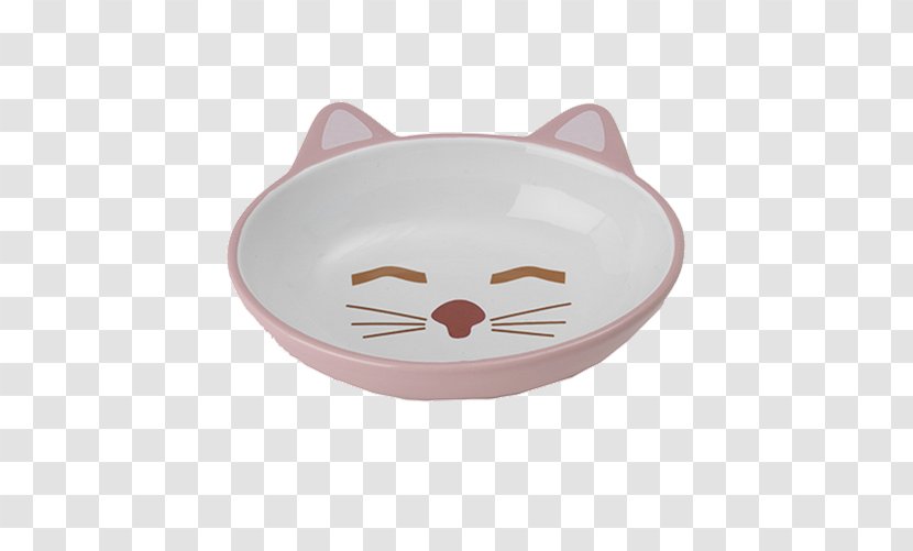 Pink Cat Tableware Dog Bowl - Pet - Playing Dish Transparent PNG