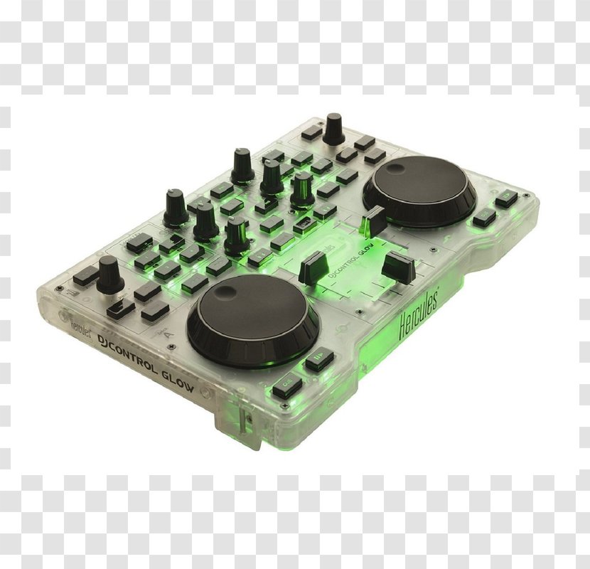 DJ Controller Audio Mixers Disc Jockey Hercules DJControl Glow MIDI Controllers - Cartoon - Dj Console Transparent PNG