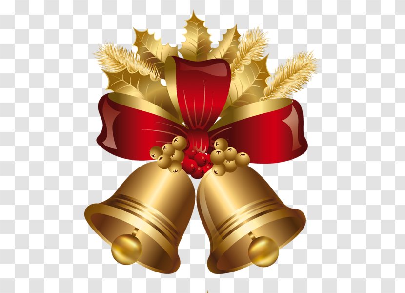 Jingle Bell Christmas Clip Art - Gold Decoration Transparent PNG