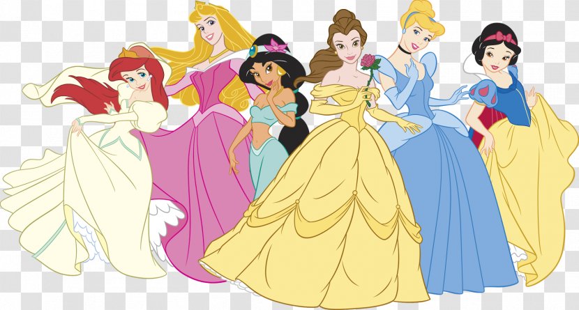 Princess Jasmine Aurora Ariel Belle Disney - Watercolor Transparent PNG