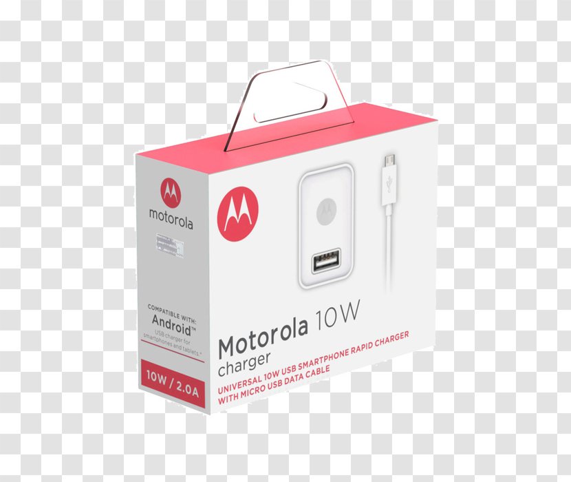 AC Adapter Motorola 10W Rapid Charger With 1m SKN6462A Data Cable Quick Charge Genuine OEM TurboPower 15 SPN5864B W/ Original - Electronics Accessory - Moto G4 Transparent PNG