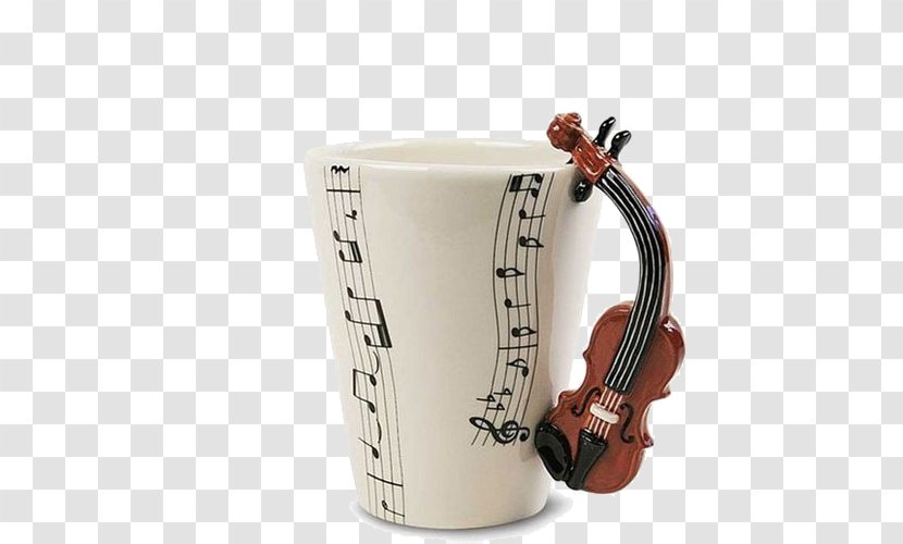 Coffee Cup Mug Violin Ceramic - Frame Transparent PNG