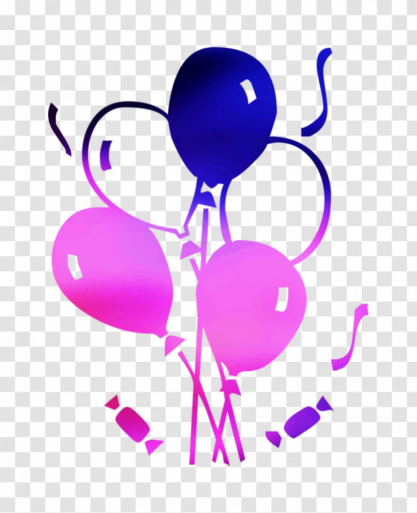 Clip Art Balloon Purple Line - Violet Transparent PNG