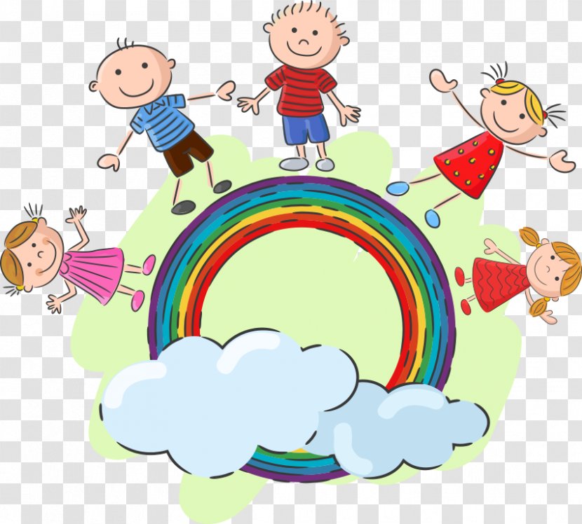 Drawing Royalty-free Illustration - Rainbow - Children Vector Colored Ring On Transparent PNG