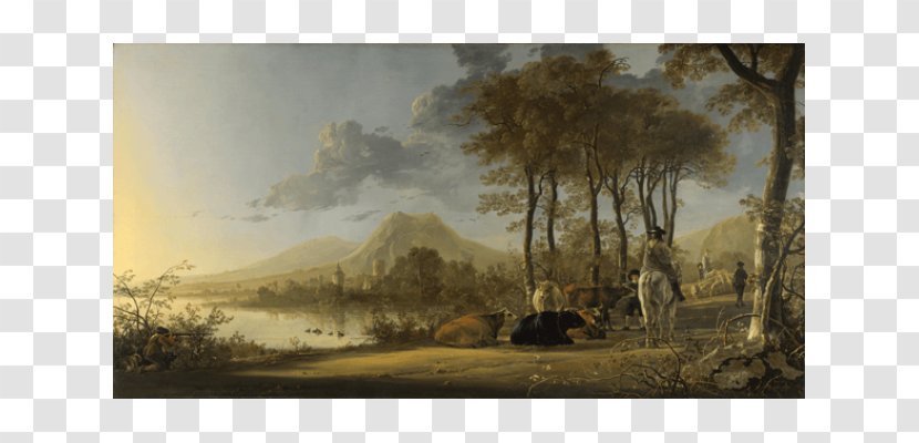 National Gallery River Landscape With Horseman And Peasants Painting Baroque - Sky Transparent PNG
