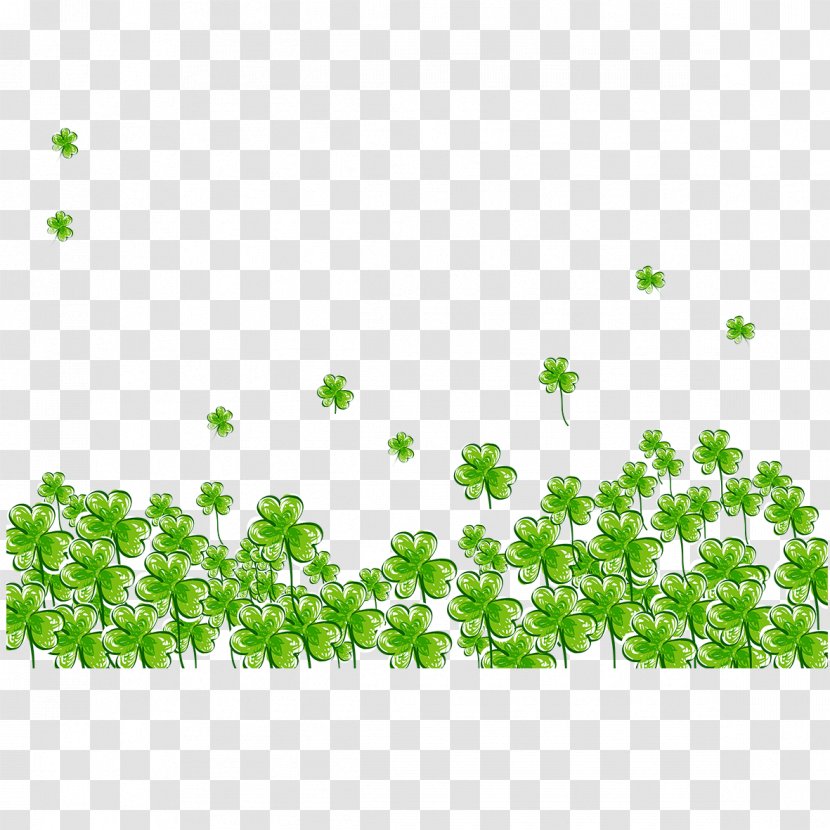 Clip Art - Leaf - Green Clover Dispersion Transparent PNG