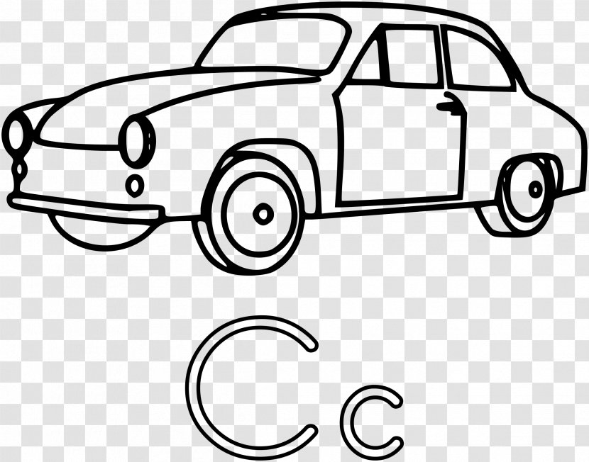 Car Coloring Book Honda Drawing - Compact - Letter C Transparent PNG