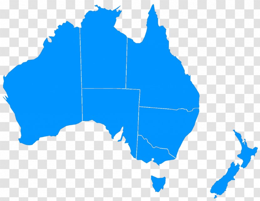 Australia Vector Map - Silhouette Transparent PNG